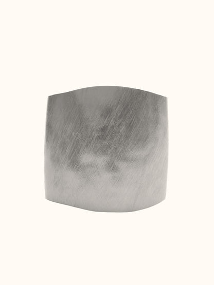 Bracciale Fascia Zigrinato Argento