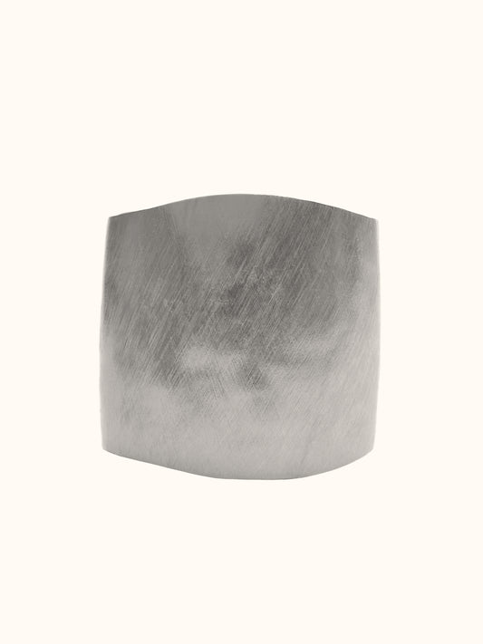 Bracciale Fascia Zigrinato Argento