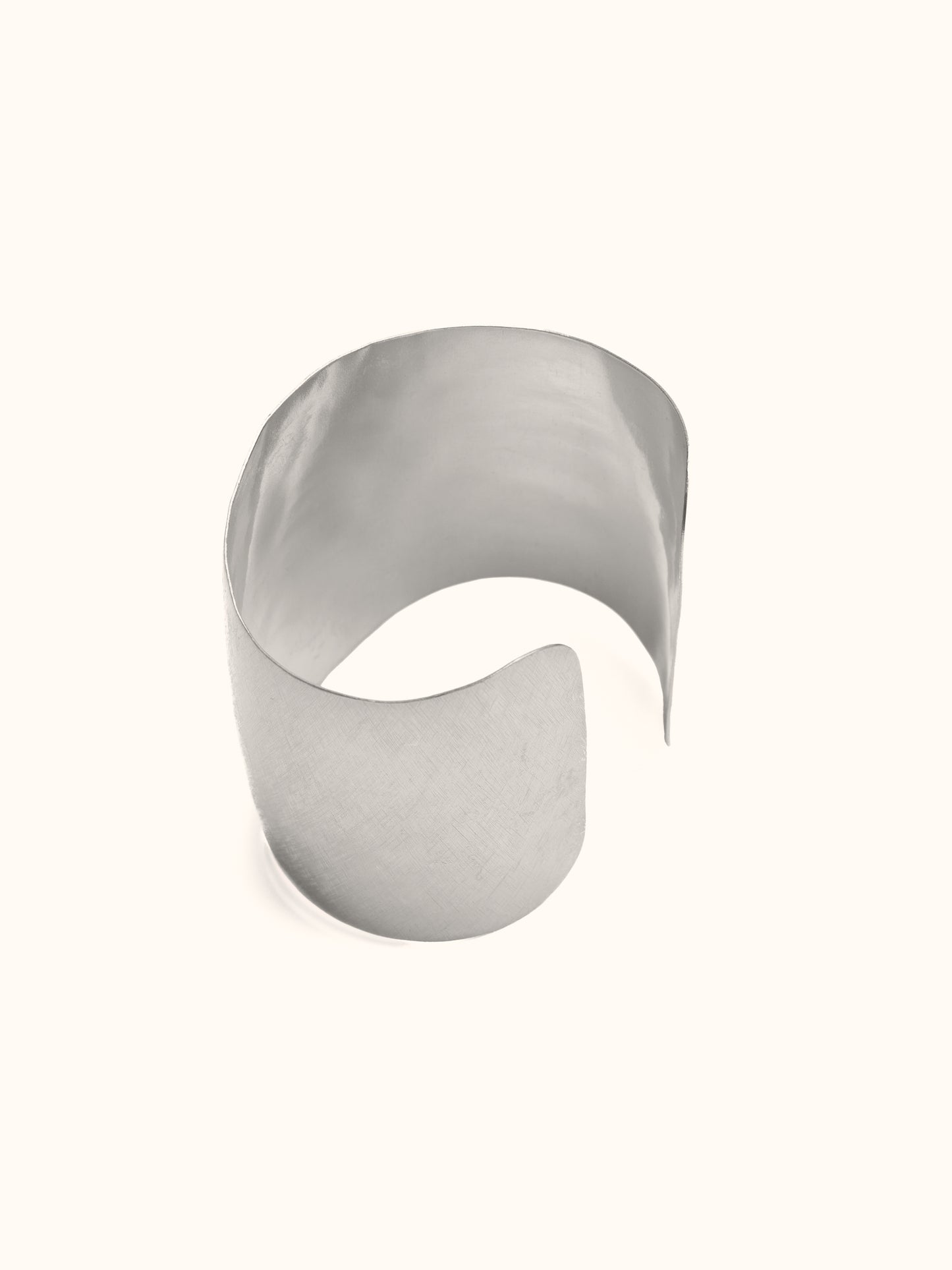 Bracciale Fascia Zigrinato Argento