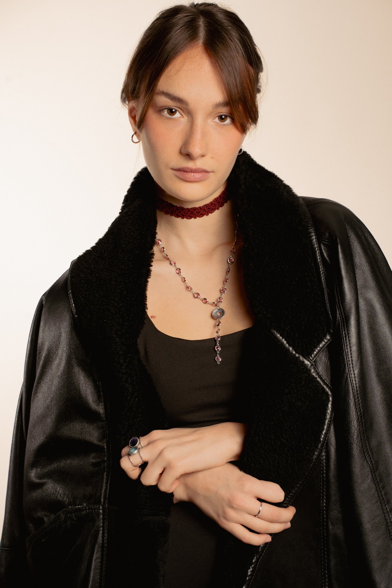 Romantico Choker Bordeaux