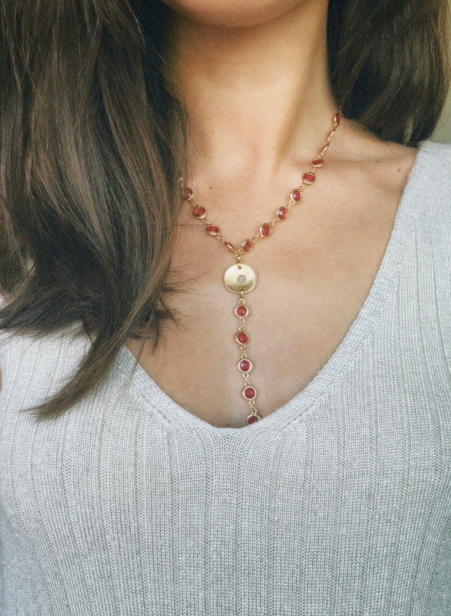 Collana Aura Borgogna