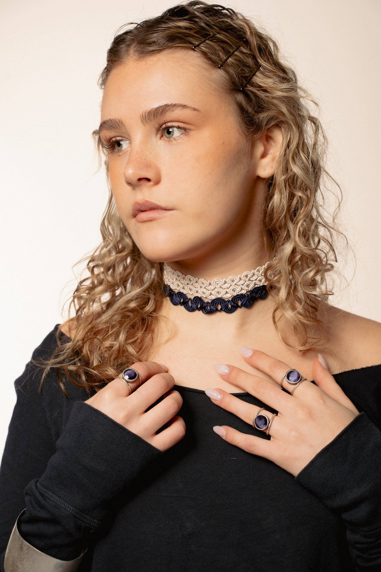 Romantico Choker Blu