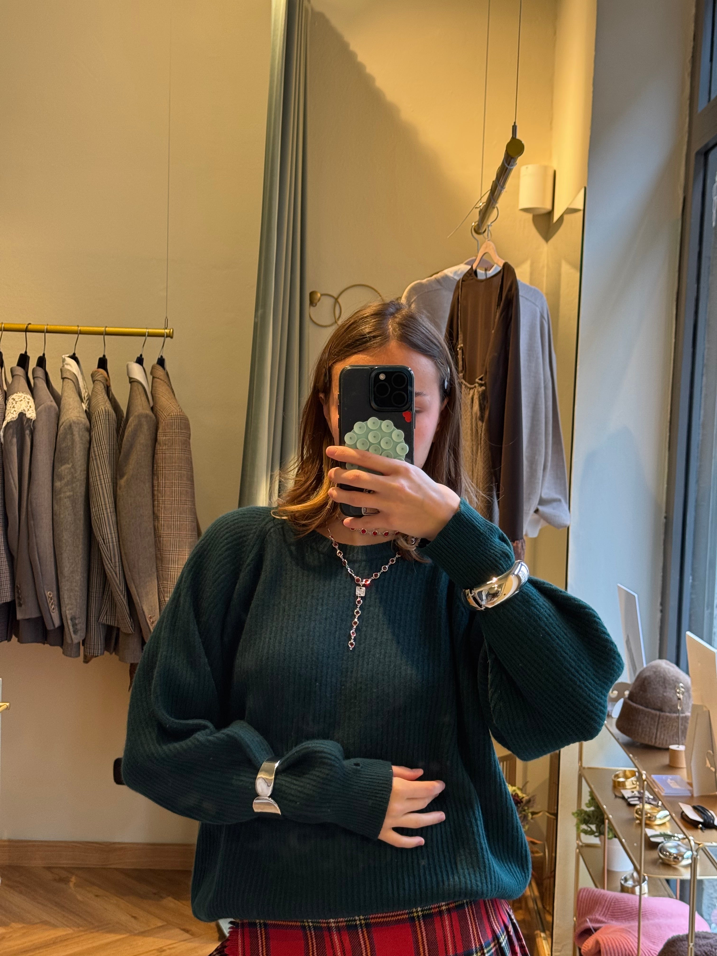 Collana Aura Rosso Mela Candita Argento