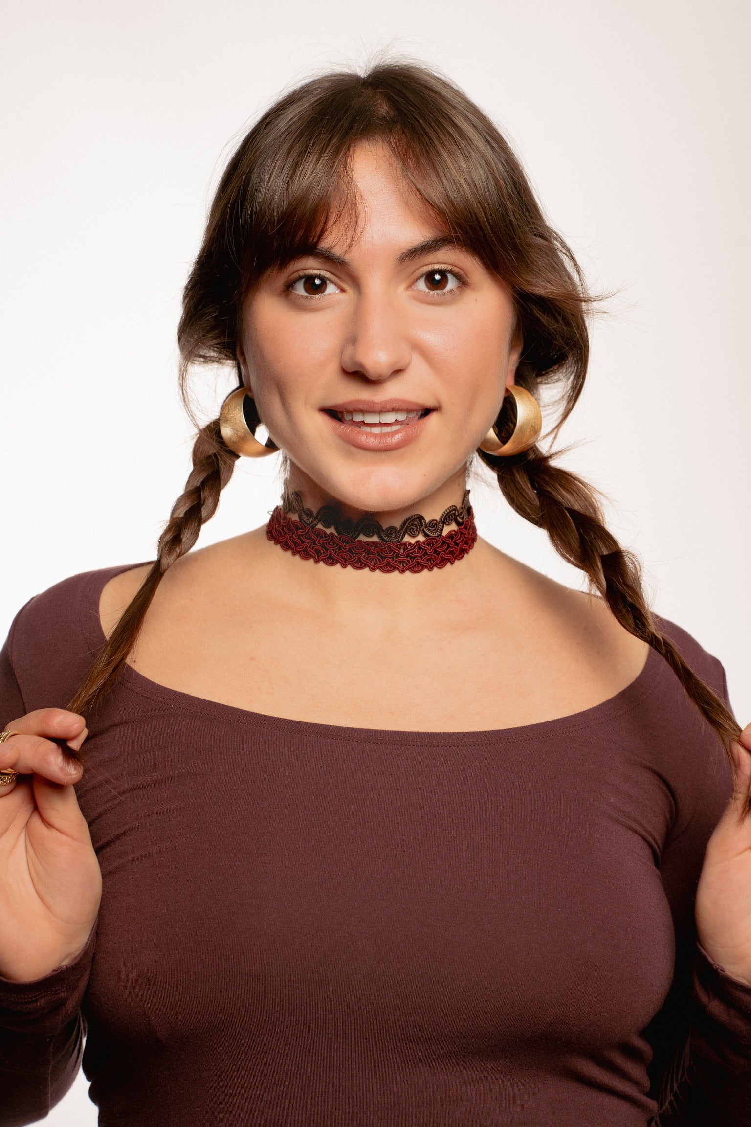 Romantico Choker Bordeaux