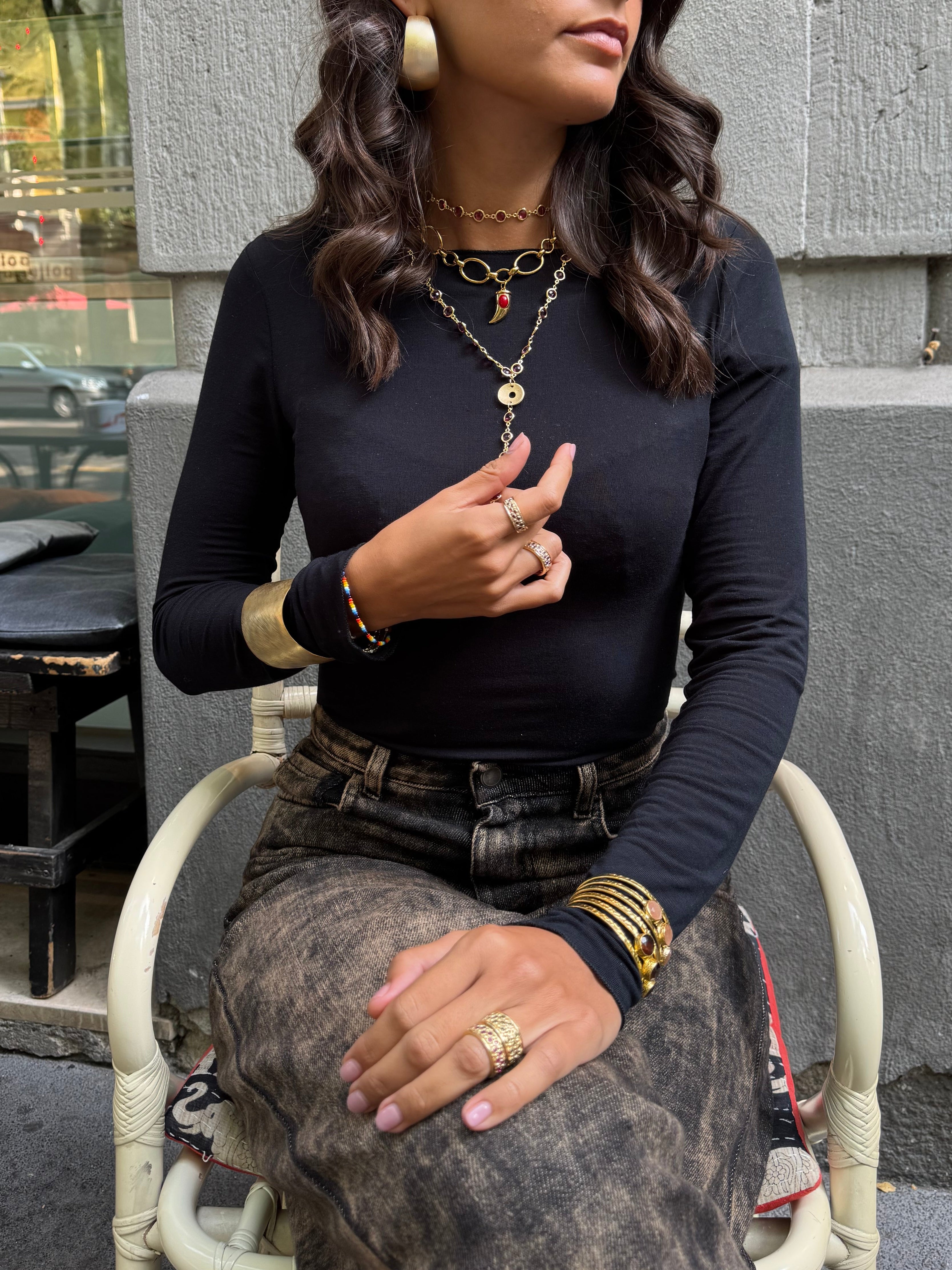 Bracciale Fascia Zigrinato Oro