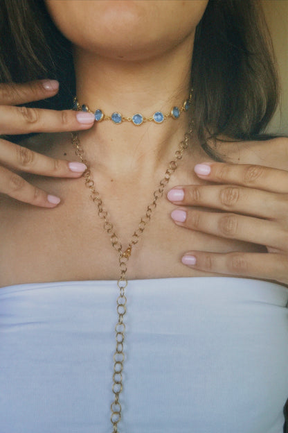 Aura Choker Blu